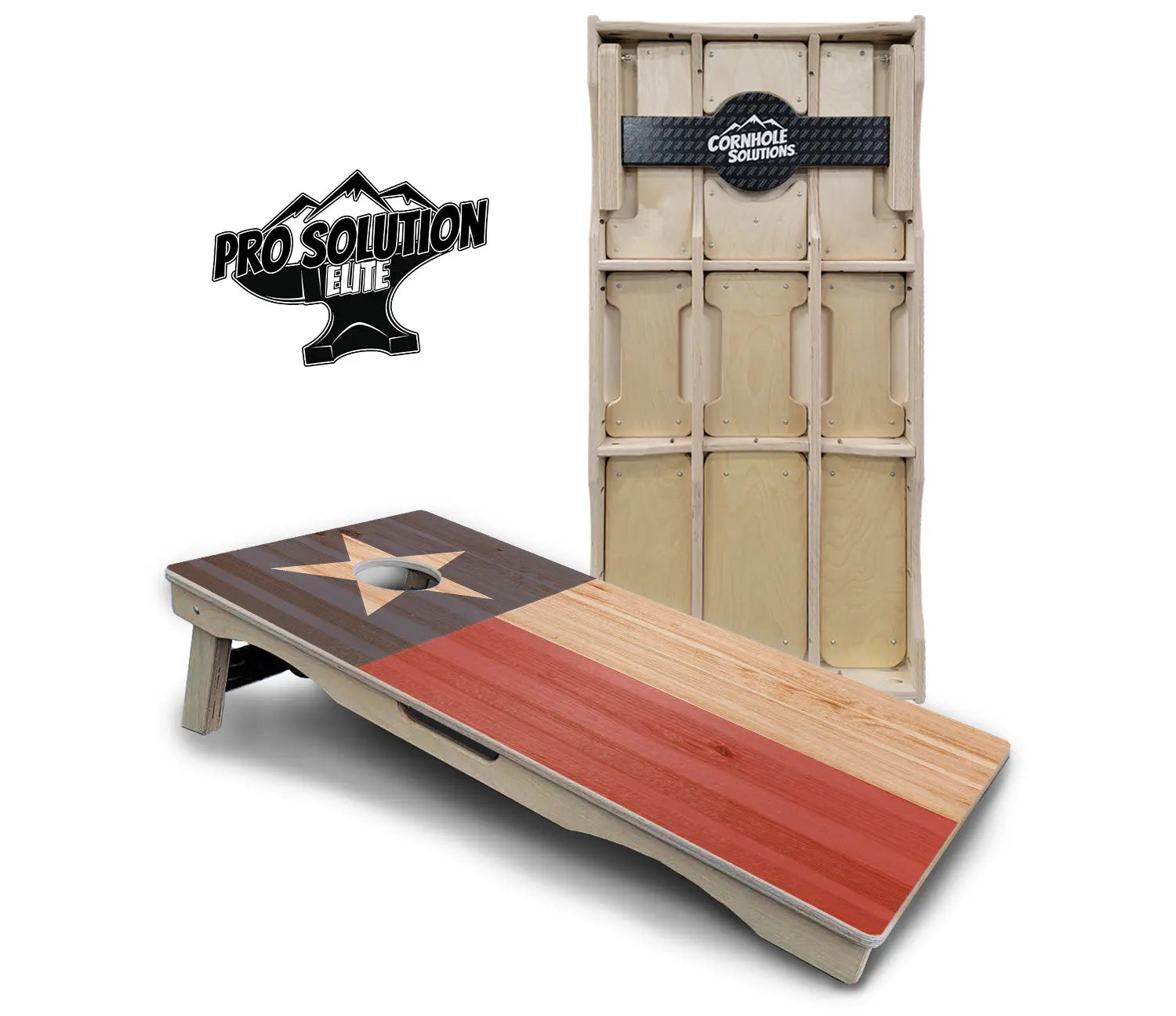 Faded Texas & American Flag Cornhole Boards - Pro Solution Elite Series Cornhole Solutions