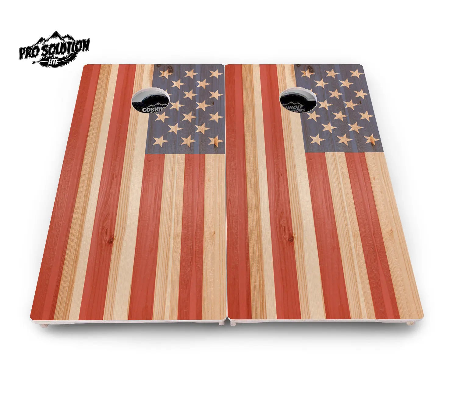 Faded USA/TX Flag Cornhole Boards - Pro Solution Lite Series Cornhole Solutions