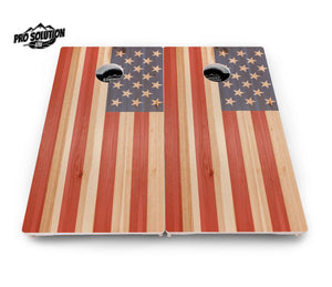 Faded USA/TX Flag Cornhole Boards - Pro Solution Lite Series Cornhole Solutions