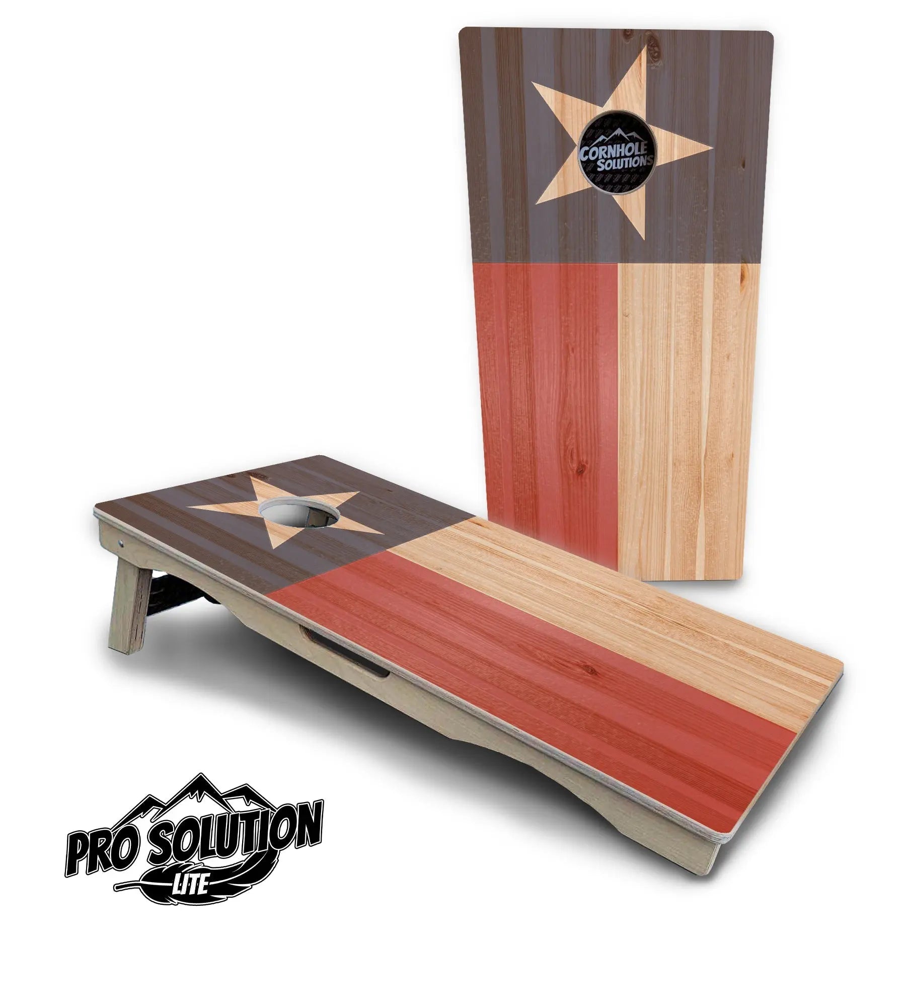 Faded USA/TX Flag Cornhole Boards - Pro Solution Lite Series Cornhole Solutions