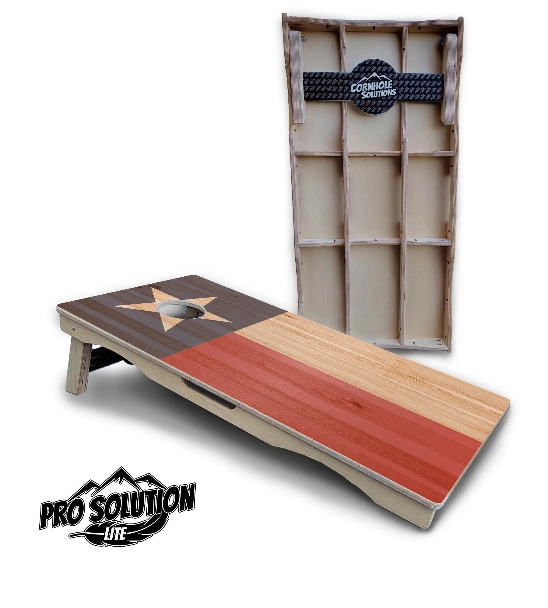 Faded USA/TX Flag Cornhole Boards - Pro Solution Lite Series Cornhole Solutions