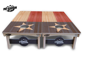 Faded USA/TX Flag Cornhole Boards - Pro Solution Lite Series Cornhole Solutions