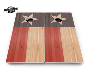 Faded USA/TX Flag Cornhole Boards - Pro Solution Lite Series Cornhole Solutions