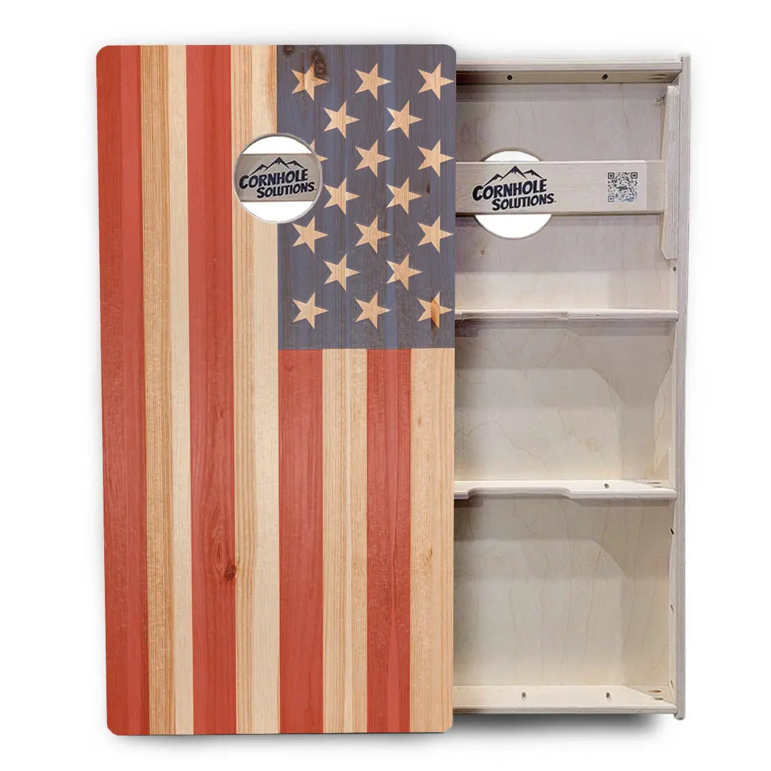 Faded USA/TX Flag Cornhole Boards - Professional Tournament Series