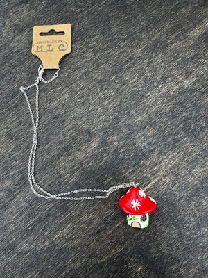 Fairy Cottage Necklace by Mushroom Lady Co, handmade jewelry detail photo 3