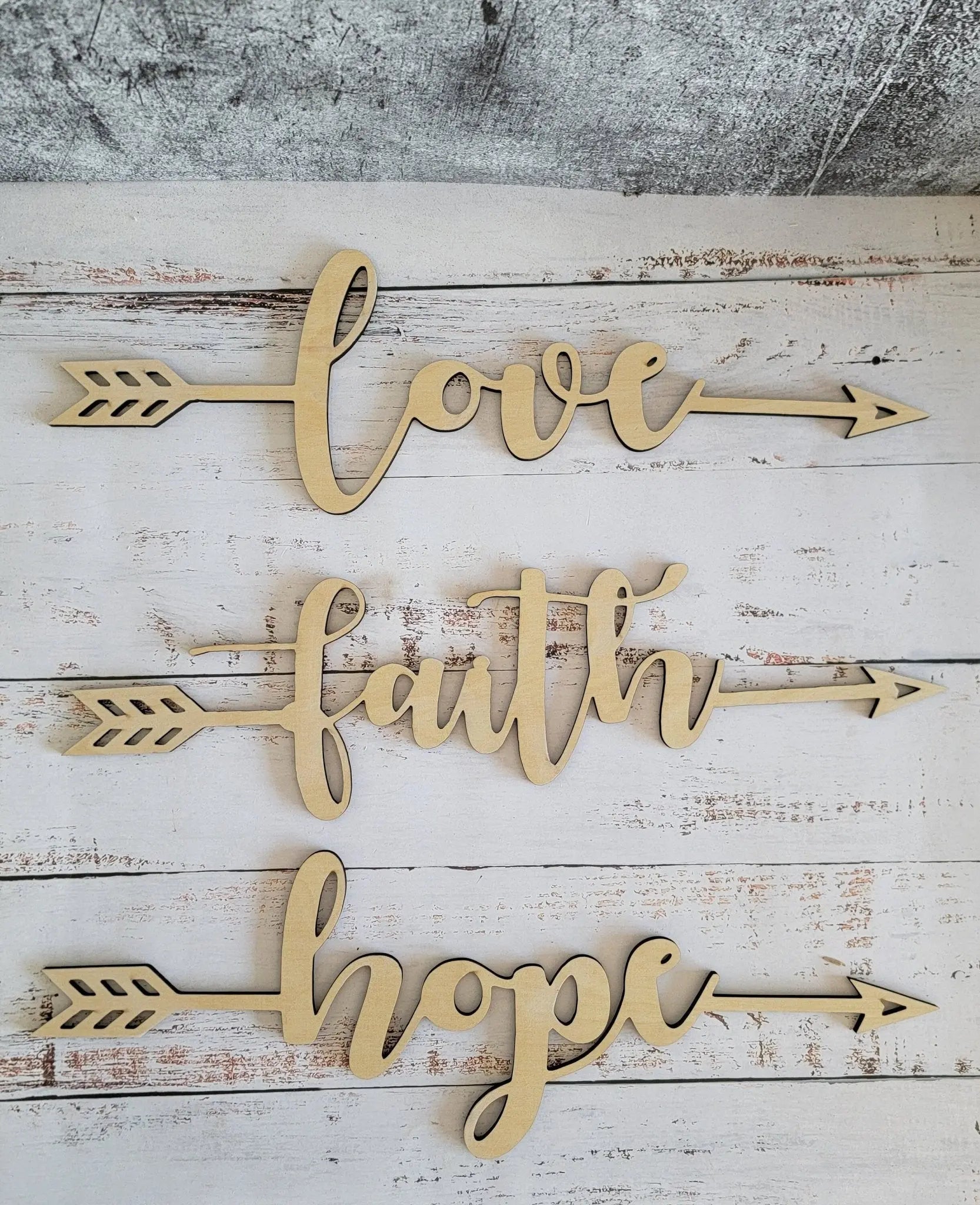 Faith Love Hop Arrows by EverLee Creations, Southern home decor main product photo