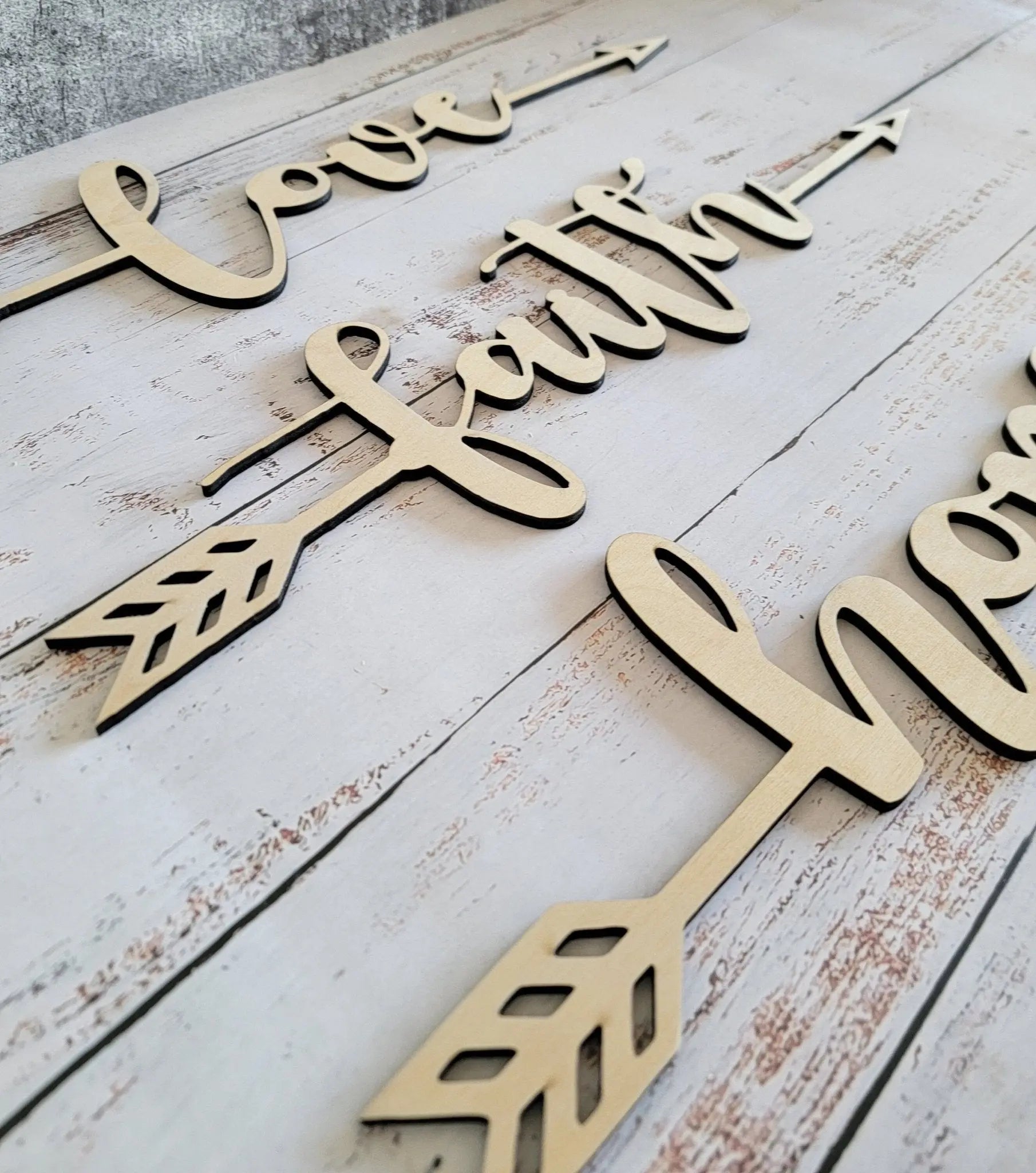 Faith Love Hop Arrows by EverLee Creations, Southern home decor detail photo 2