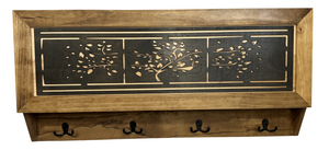 Family Tree Coat Rack Gun Concealment Decor - Handcrafted Wooden Gun Cabinets - Gun Shelf Hidden Storage for Rifles, Shotguns, & Handguns - Quick Access Hidden Wall Safe