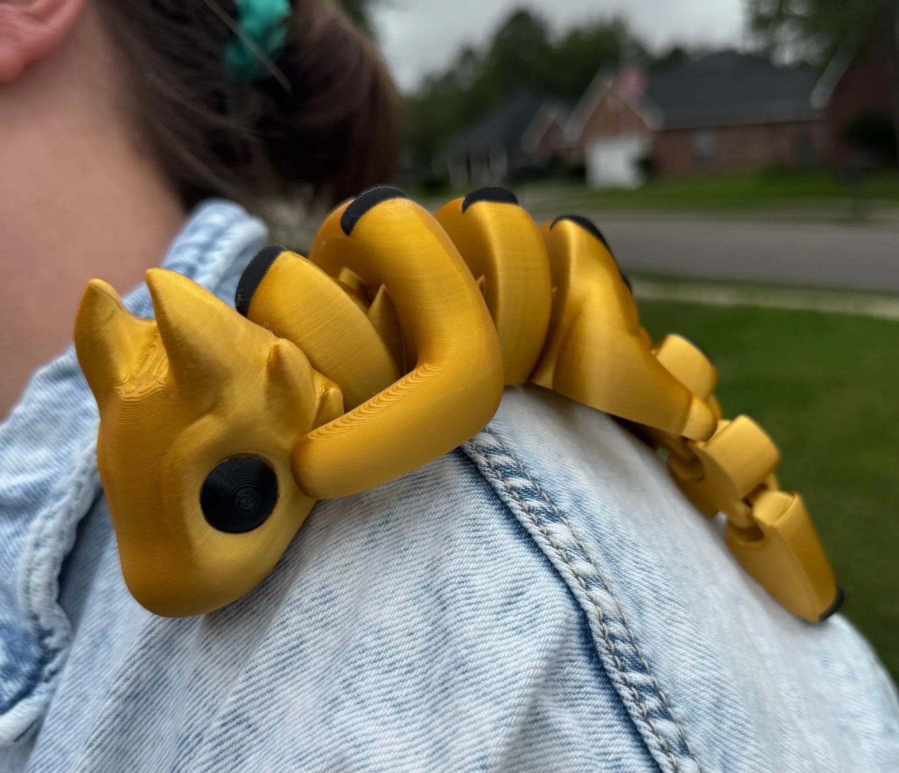 Fantasy Dragon 3D Printed Fidget Toy | Large Sensory Toy by Mushroom Lady Co, paper gift detail photo 2