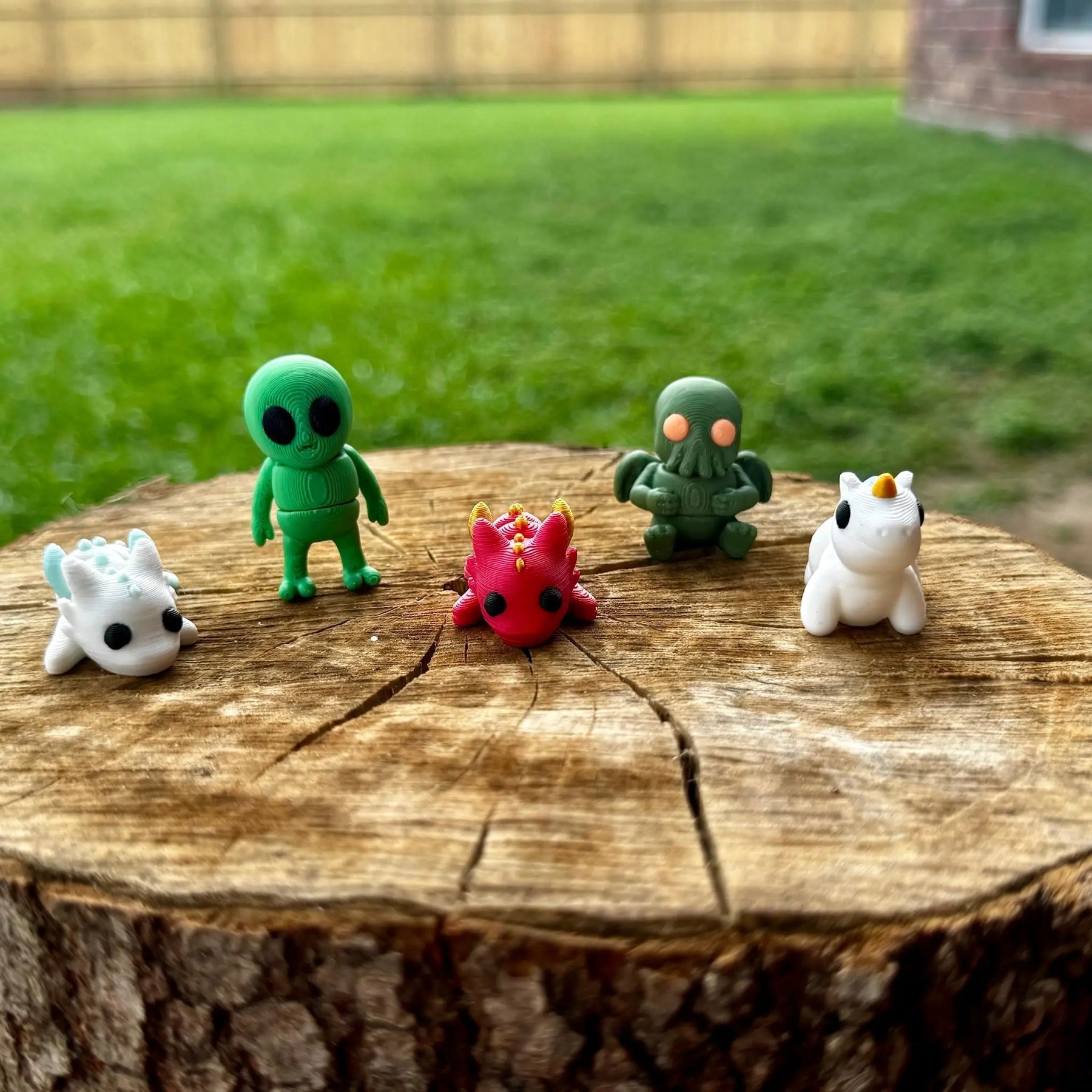 Fantasy Friends Mini Fidget Toy Bundle | 3D Printed Fantasy Toys by Mushroom Lady Co, paper gift main product photo