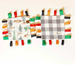 Farm Animal Taggy Blanket by East Mississippi Creations, children's boutique clothing detail photo 4
