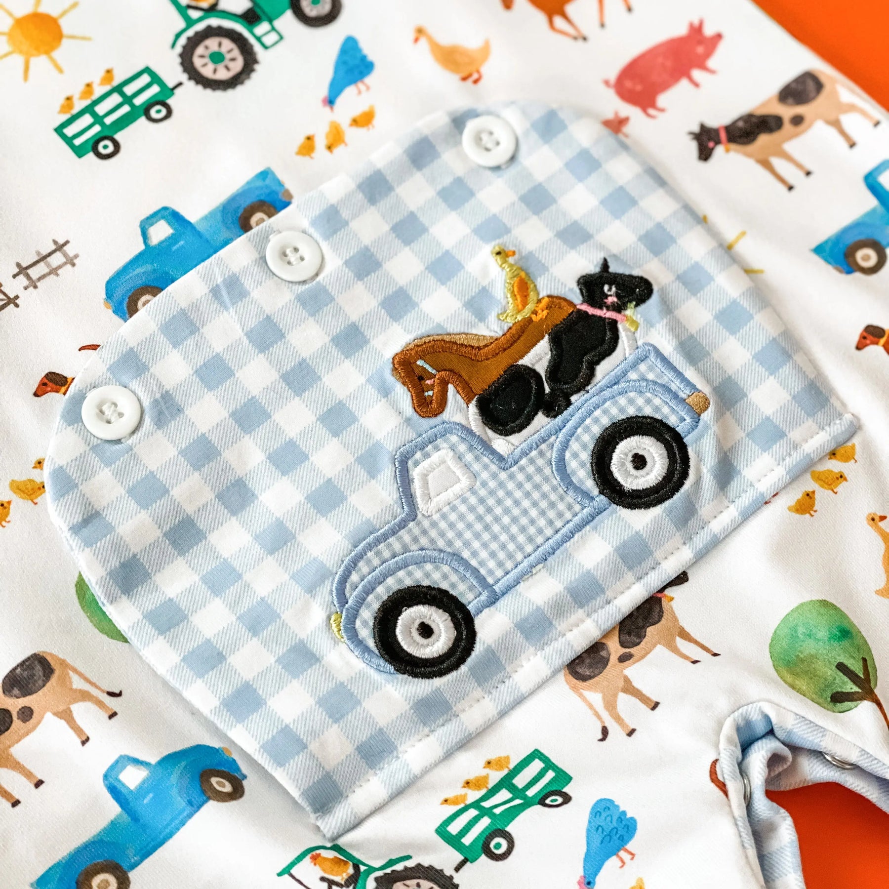 Farm Truck Romper Seven Lantern Lane