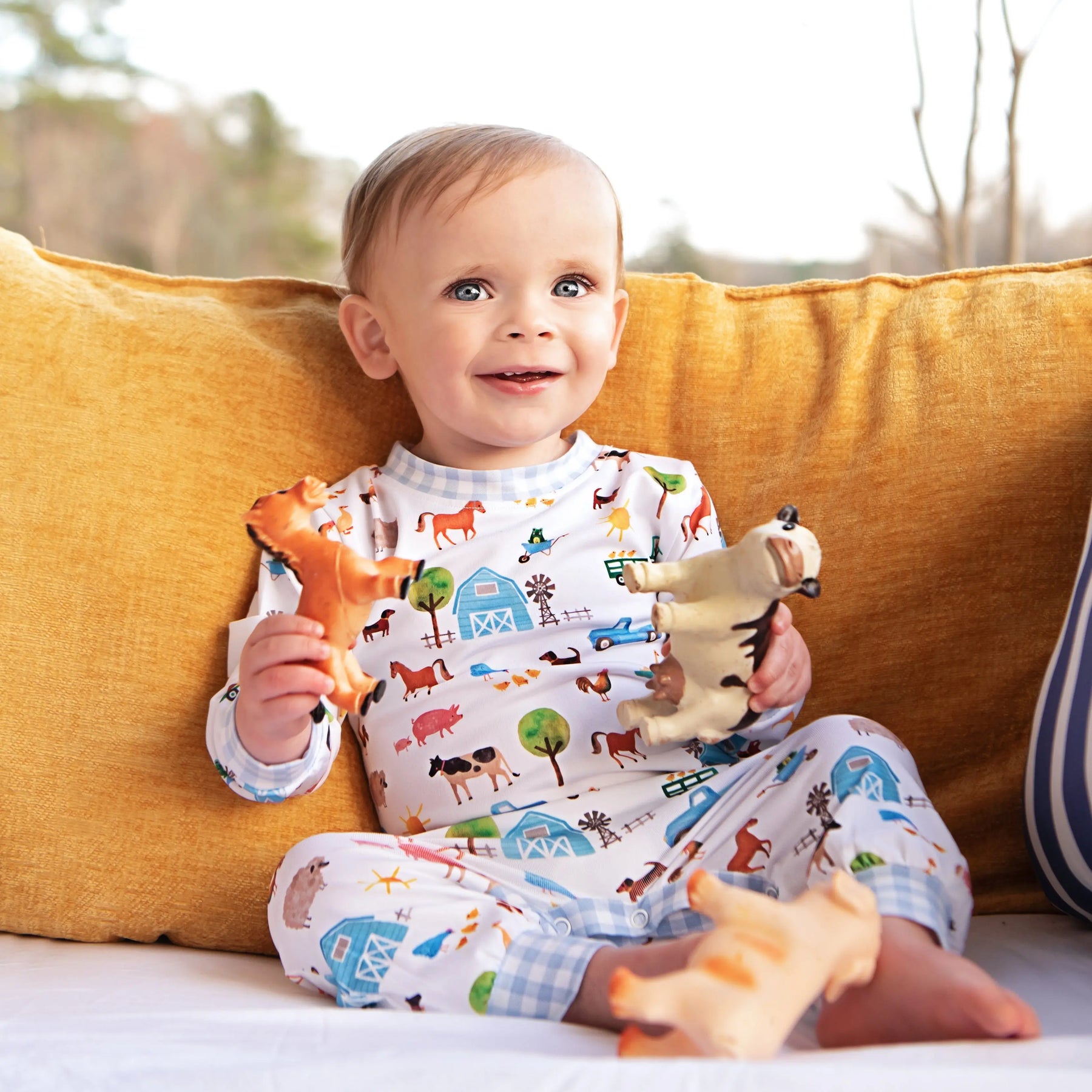 Farm Truck Romper Seven Lantern Lane
