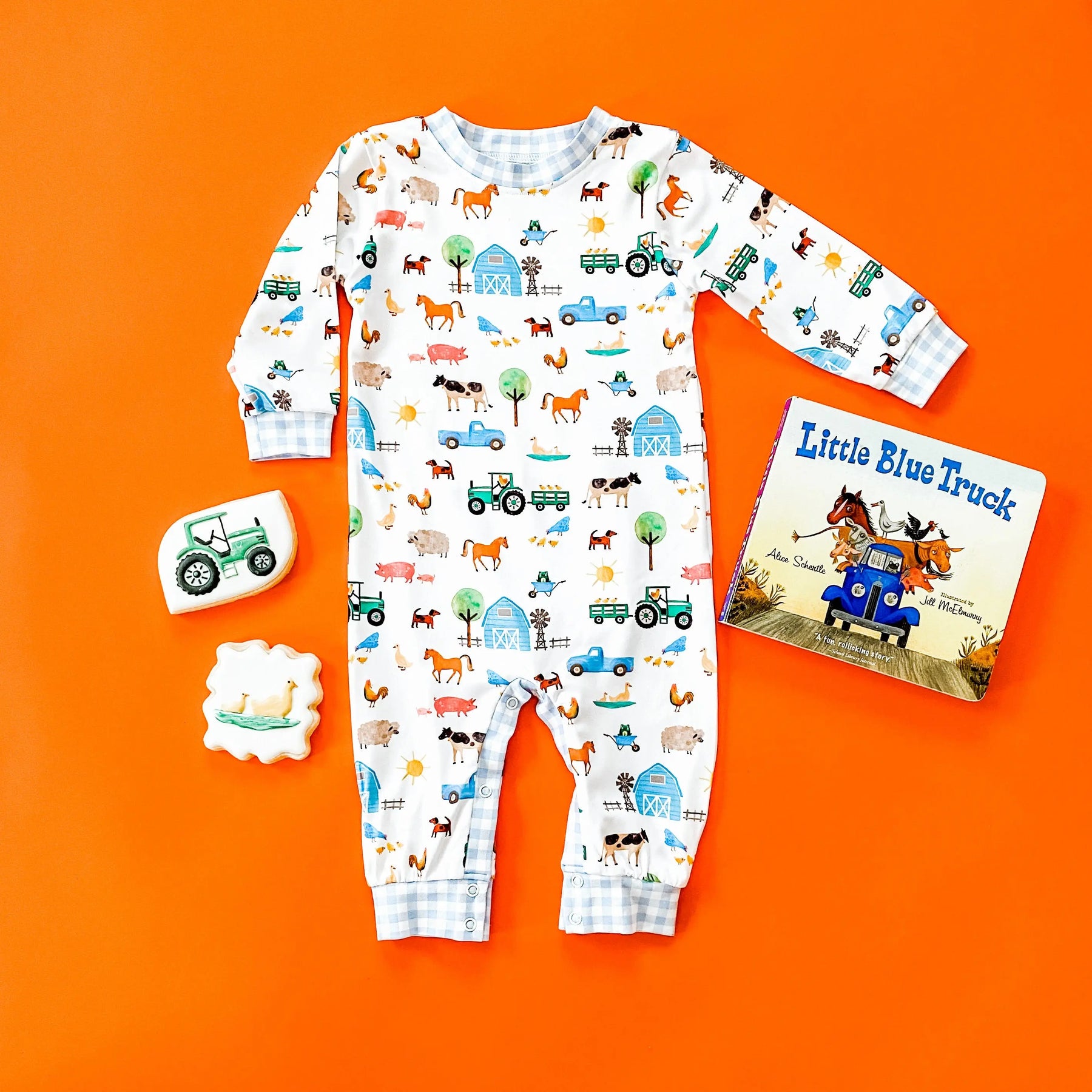 Farm Truck Romper Seven Lantern Lane