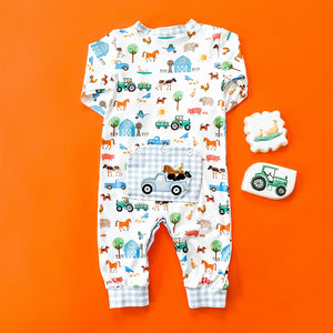 Farm Truck Romper Seven Lantern Lane
