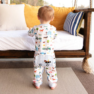 Farm Truck Romper Seven Lantern Lane