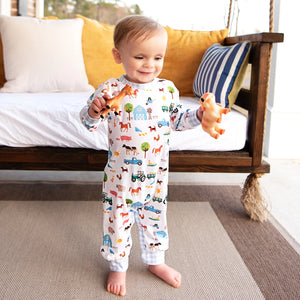 Farm Truck Romper Seven Lantern Lane
