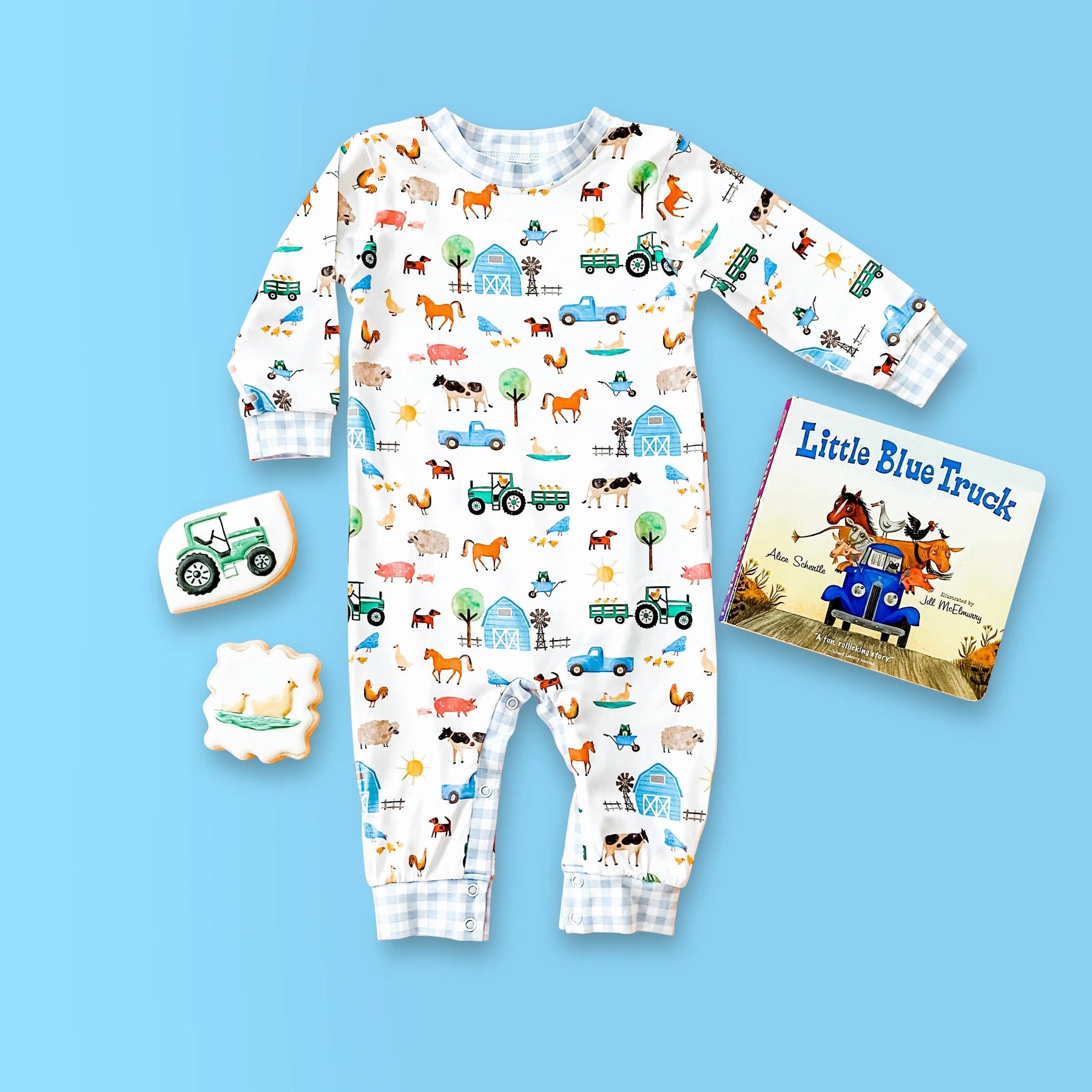 Farm Truck Romper Seven Lantern Lane
