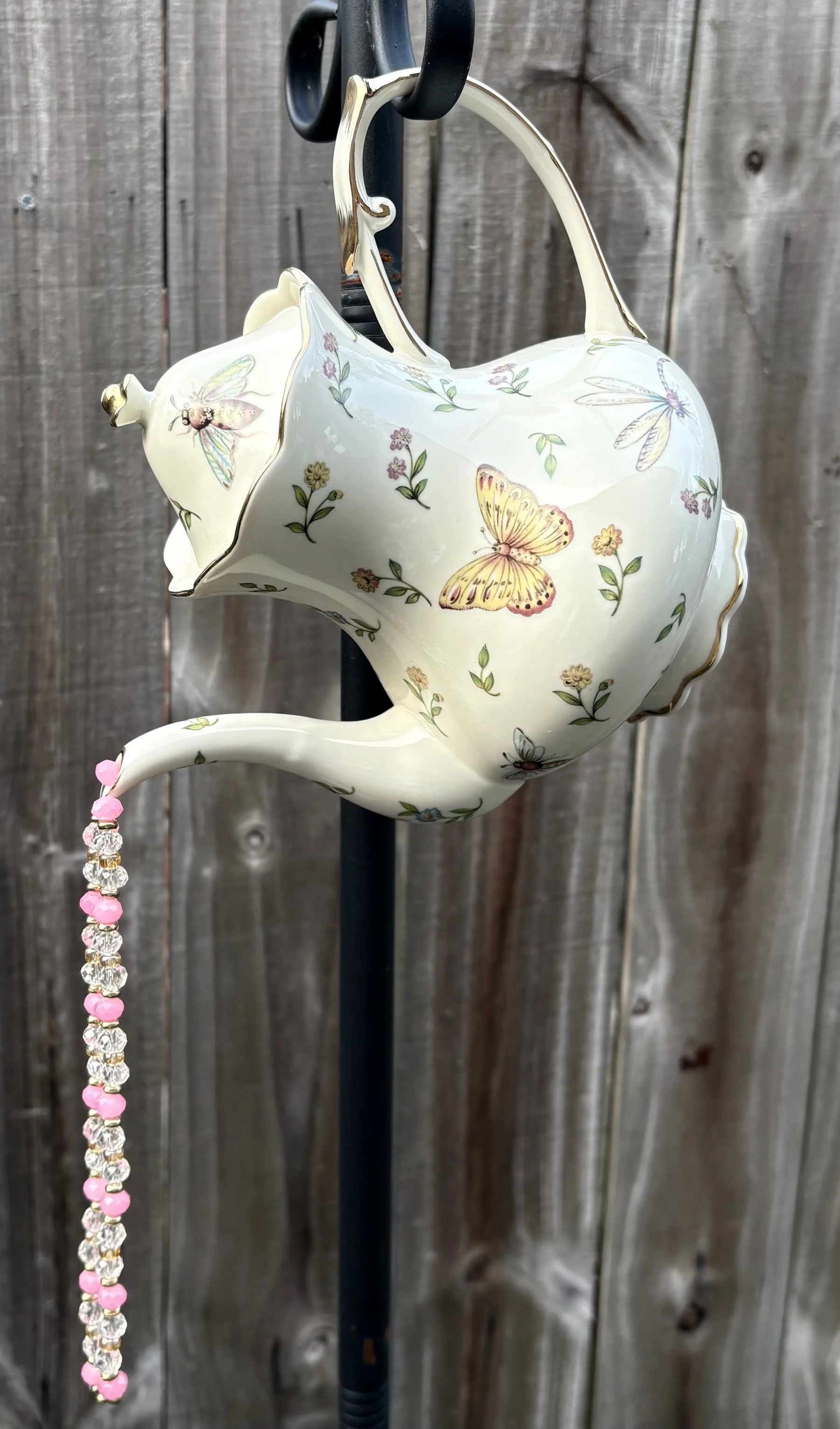 Faux Pouring Butterfly Teapot Two Beachin' Sisters