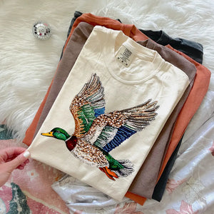 Faux Rhinestone Mallard Duck Southern Backroad Tees LLC
