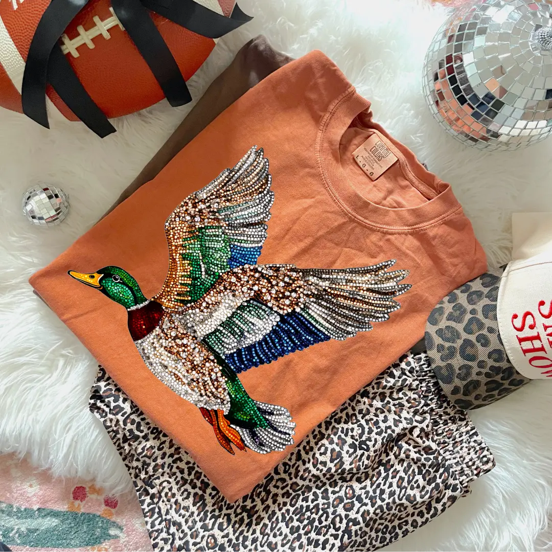 Faux Rhinestone Mallard Duck Southern Backroad Tees LLC
