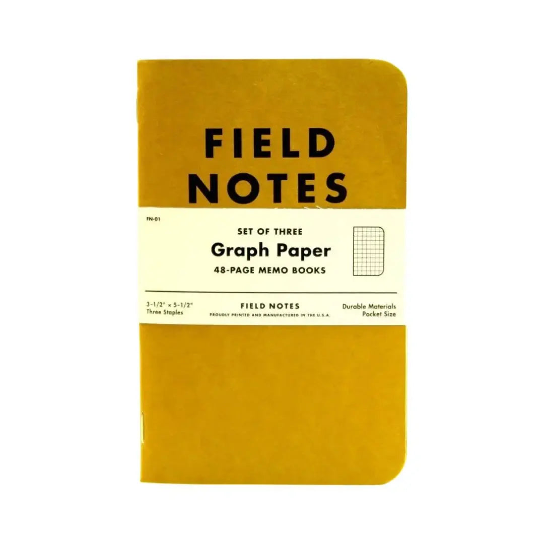 Field Notes Graph Paper Notebook Set of Three