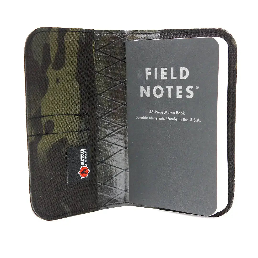 Field Notes Wallet by Recycled Firefighter, handmade leather goods detail photo 13