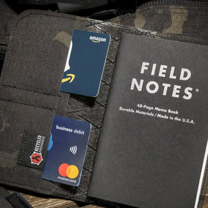 Field Notes Wallet by Recycled Firefighter, handmade leather goods detail photo 20