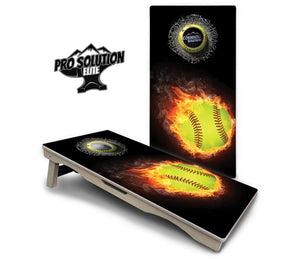 Fire Softball Cornhole Boards - Pro Solution Elite Series Cornhole Solutions