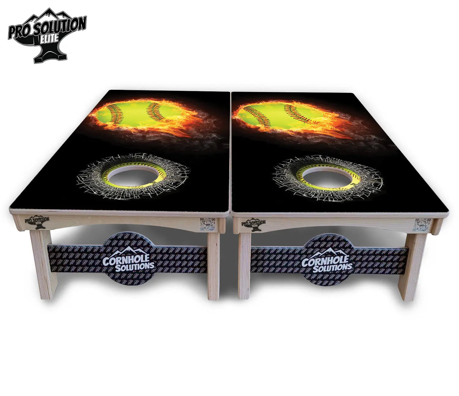 Fire Softball Cornhole Boards - Pro Solution Elite Series Cornhole Solutions