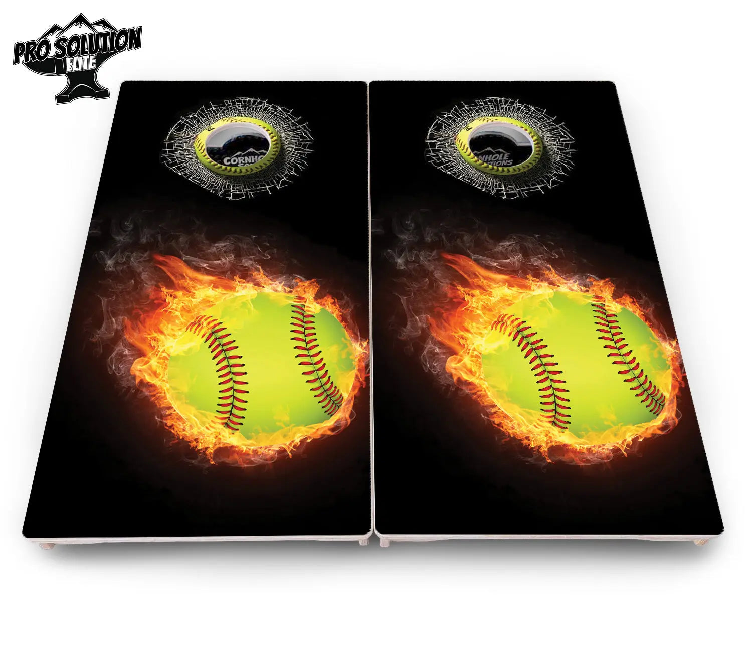 Fire Softball Cornhole Boards - Pro Solution Elite Series Cornhole Solutions