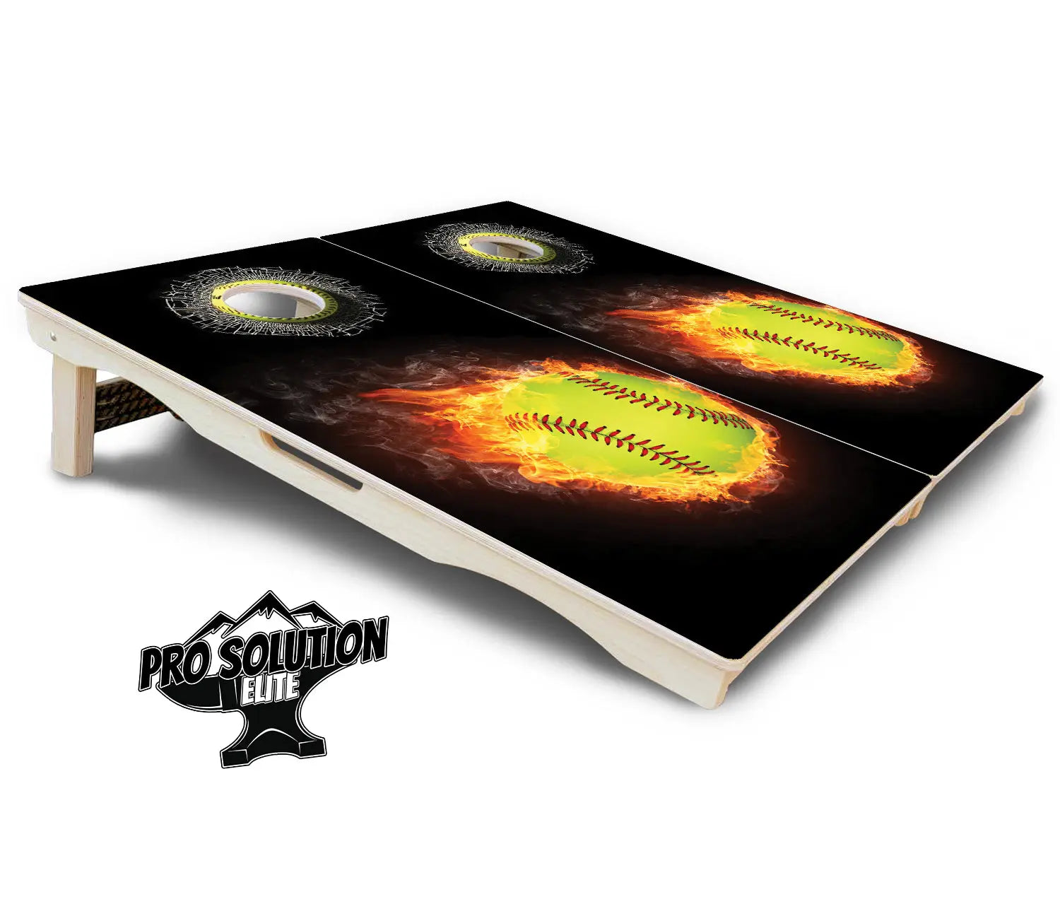 Fire Softball Cornhole Boards - Pro Solution Elite Series Cornhole Solutions