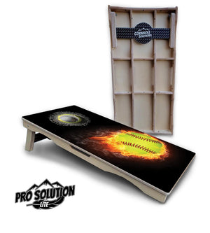 Fire Softball Cornhole Boards - Pro Solution Lite Series Cornhole Solutions