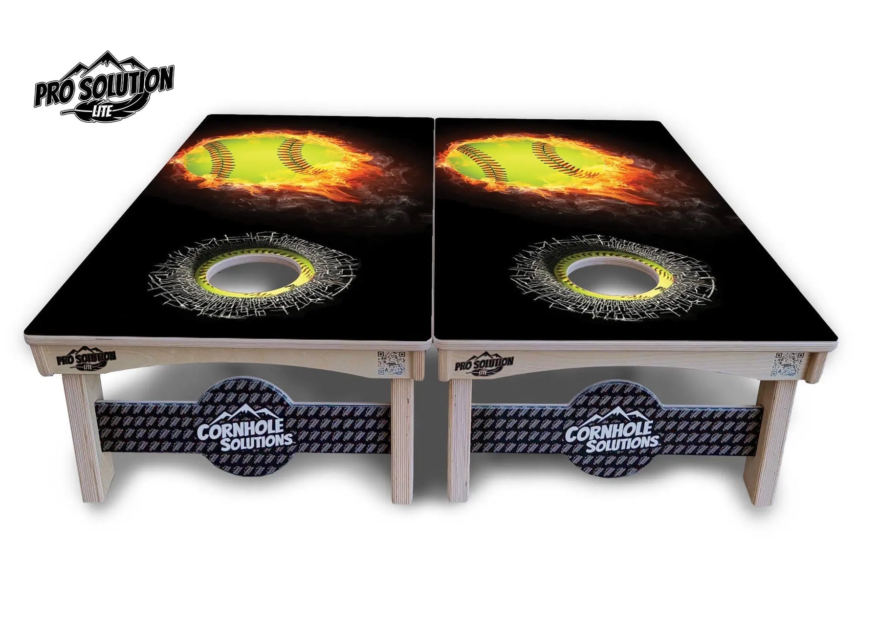 Fire Softball Cornhole Boards - Pro Solution Lite Series Cornhole Solutions