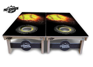 Fire Softball Cornhole Boards - Pro Solution Lite Series Cornhole Solutions