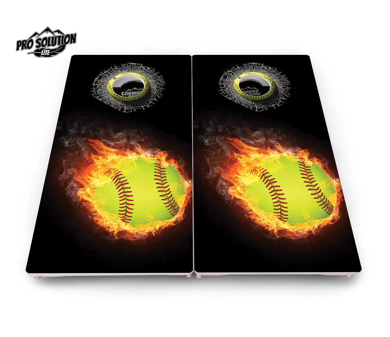 Fire Softball Cornhole Boards - Pro Solution Lite Series Cornhole Solutions