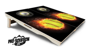 Fire Softball Cornhole Boards - Pro Solution Lite Series Cornhole Solutions