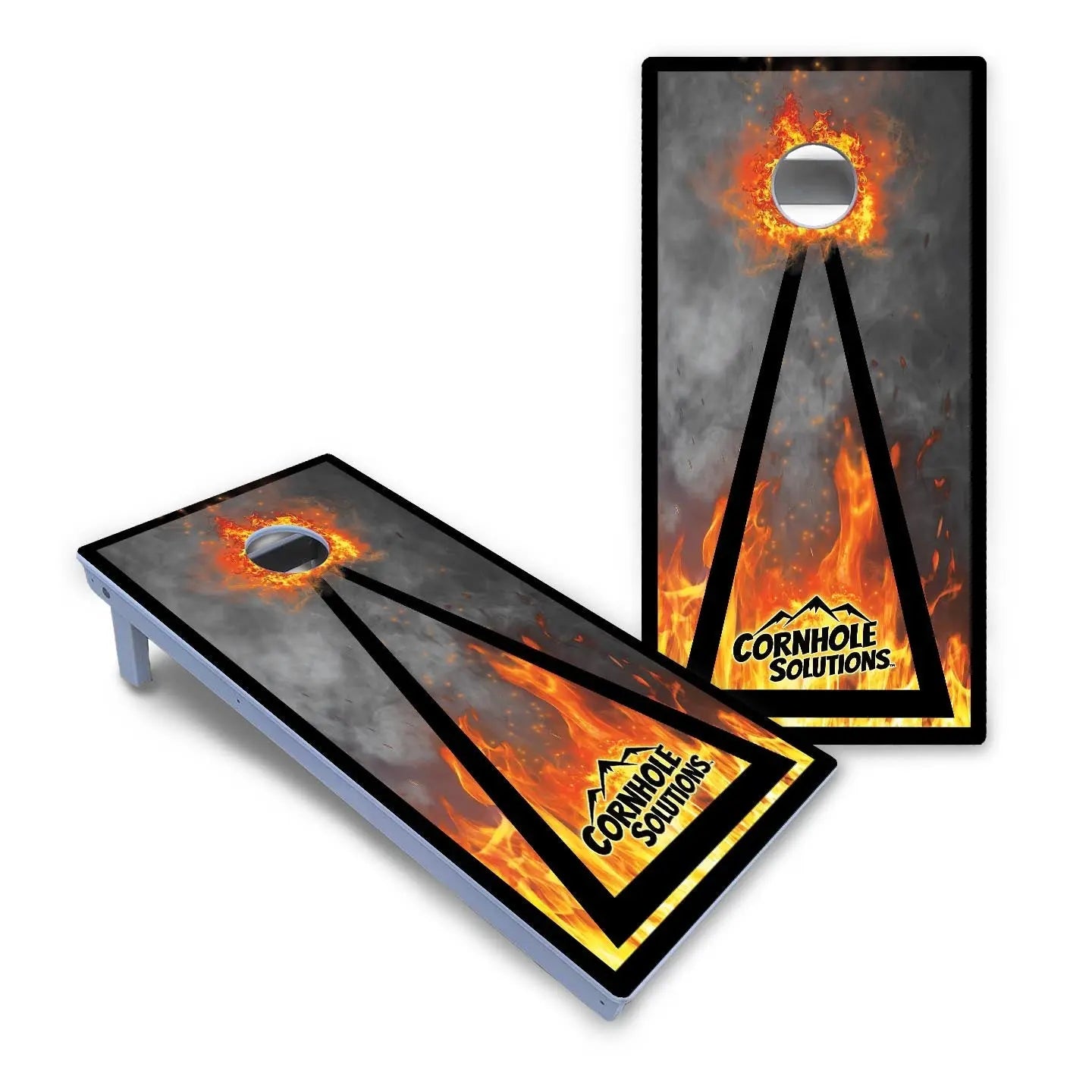 Fire Triangle CS Logo Cornhole Boards - All Weather Series Cornhole Solutions