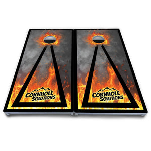 Fire Triangle CS Logo Cornhole Boards - All Weather Series Cornhole Solutions