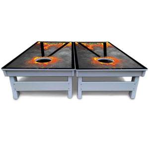 Fire Triangle CS Logo Cornhole Boards - All Weather Series Cornhole Solutions