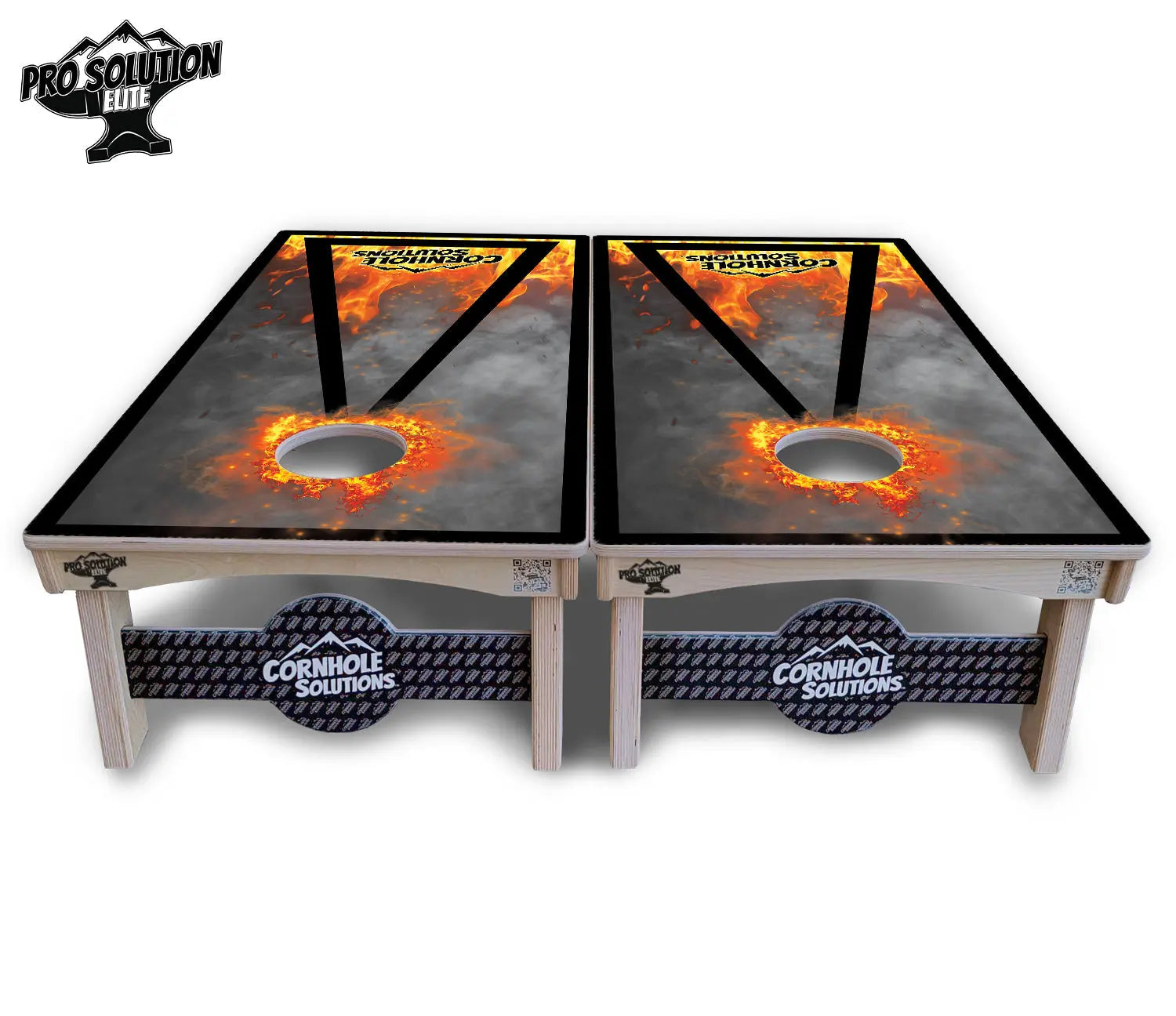 Fire Triangle CS Logo Cornhole Boards - Pro Solution Elite Series Cornhole Solutions