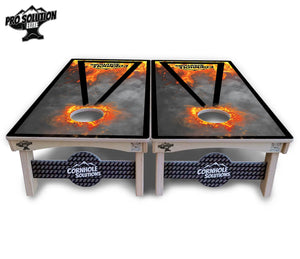 Fire Triangle CS Logo Cornhole Boards - Pro Solution Elite Series Cornhole Solutions