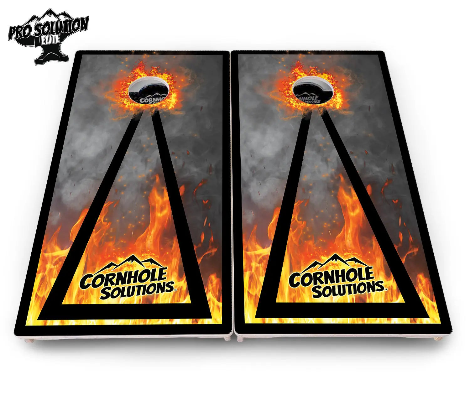 Fire Triangle CS Logo Cornhole Boards - Pro Solution Elite Series Cornhole Solutions