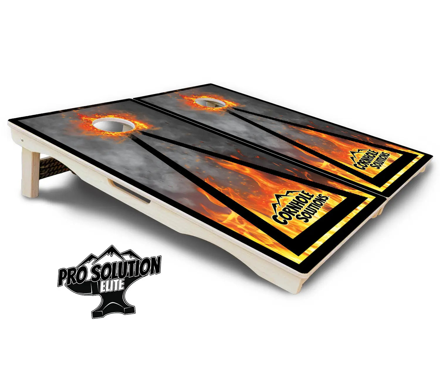 Fire Triangle CS Logo Cornhole Boards - Pro Solution Elite Series Cornhole Solutions