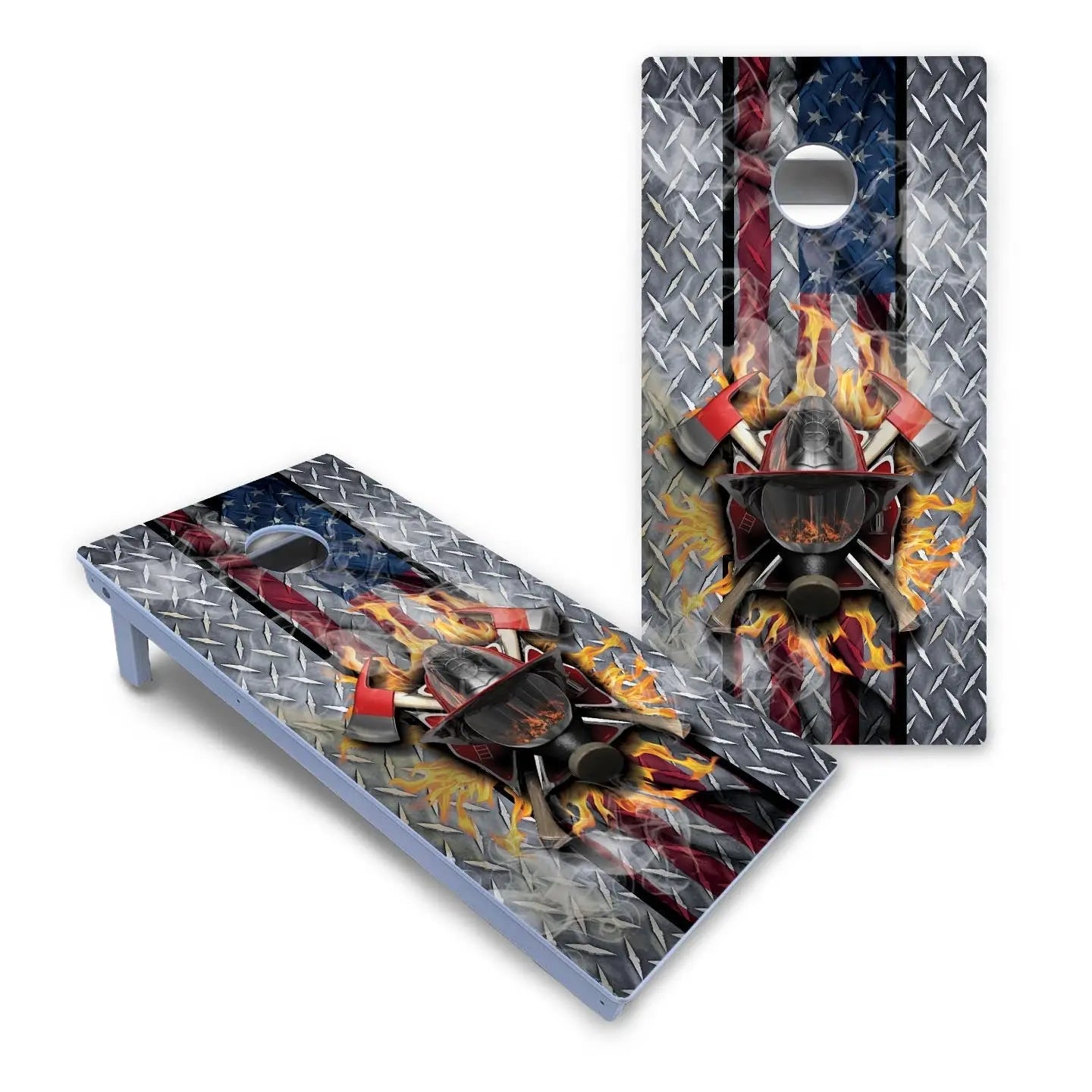 Firefighter Cornhole Boards - All Weather Series by Cornhole Solutions, custom cornhole board detail photo 2