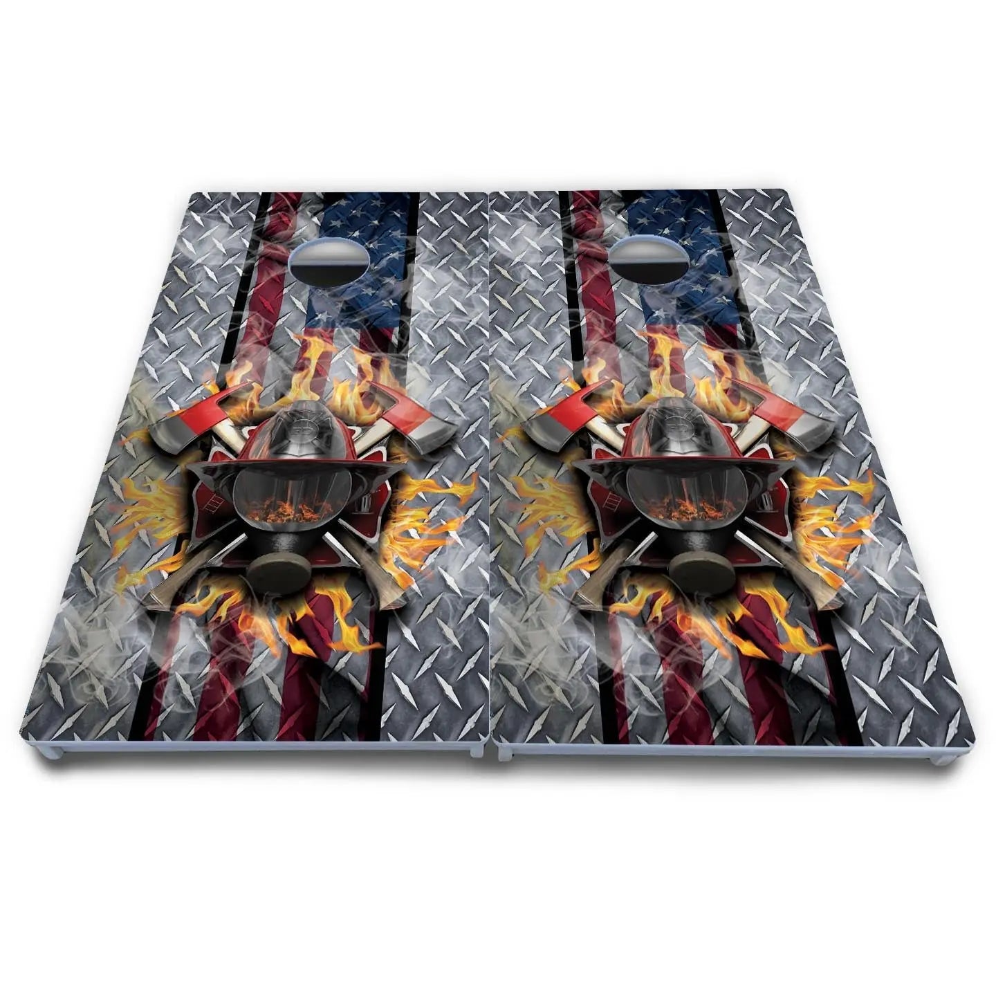 Firefighter Cornhole Boards - All Weather Series by Cornhole Solutions, custom cornhole board detail photo 3
