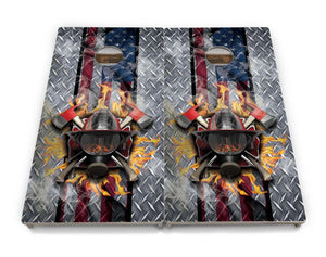 Firefighter Cornhole Boards - Professional Tournament Series by Cornhole Solutions, custom cornhole board detail photo 2