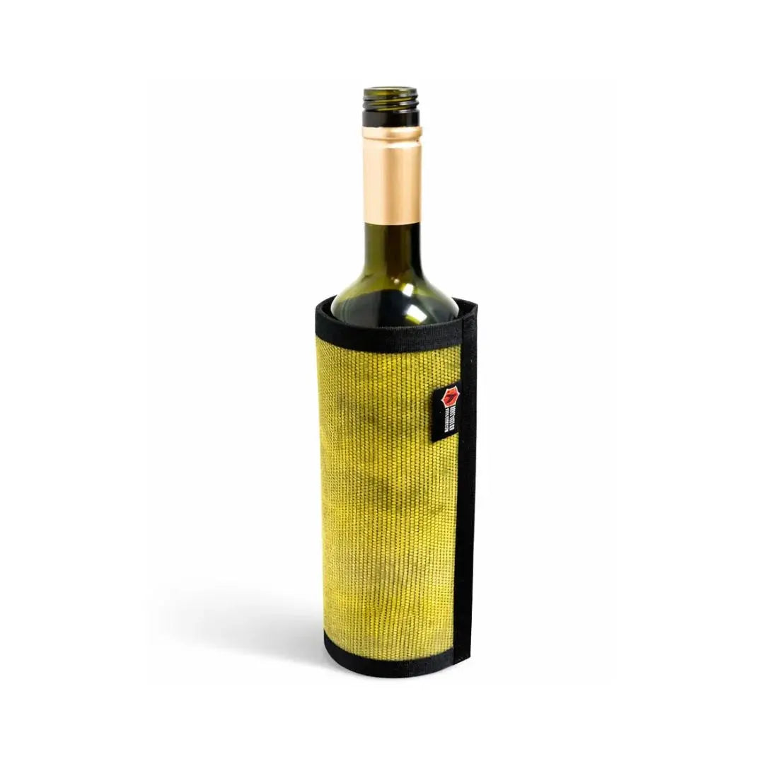 Yellow firehose wine bottle cover for standard bottles