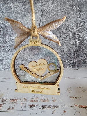 First Christmas Married Ornament- Available in Any Year! EverLee Creations
