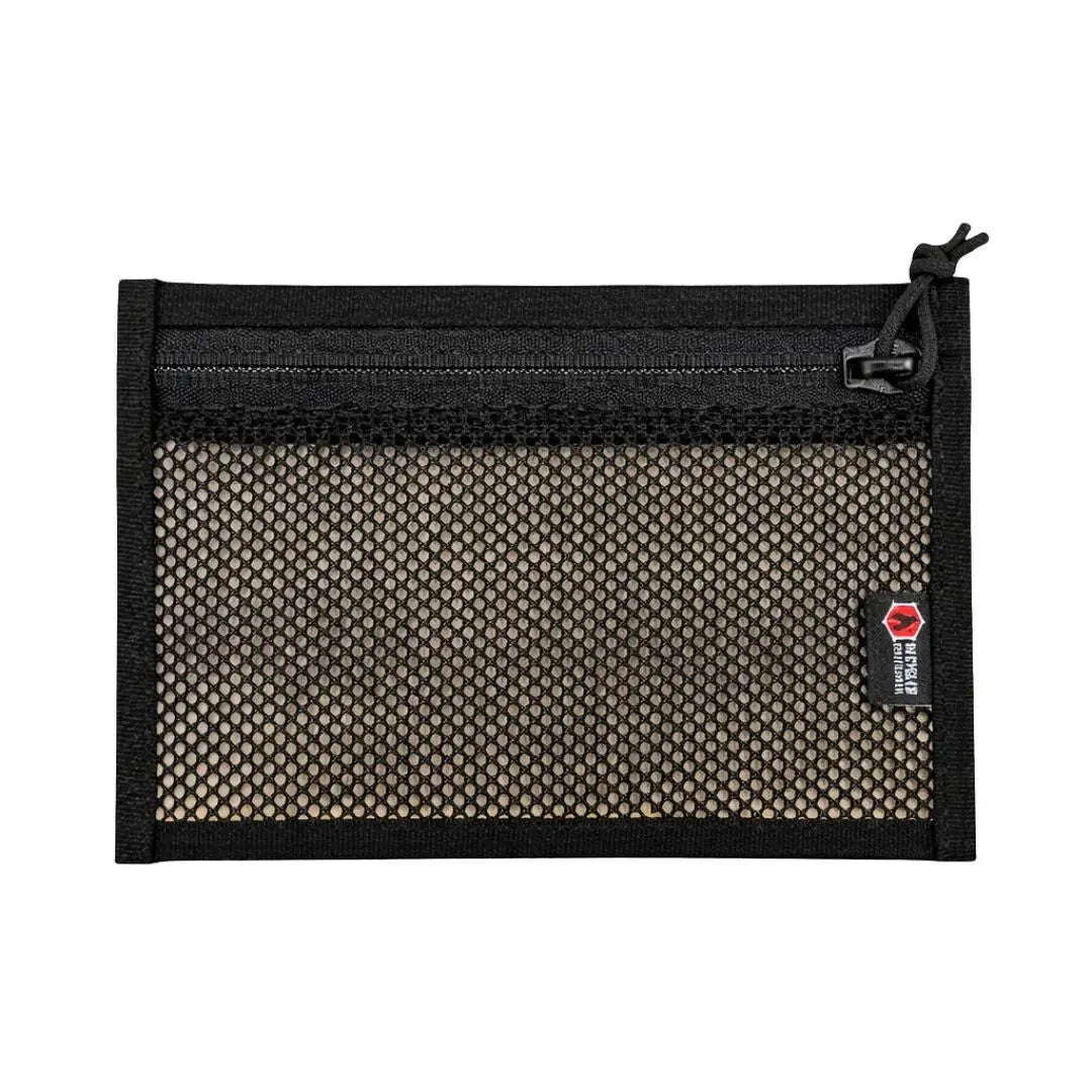 Flat EDC Pouch with black mesh front, zipper closure, and logo accent.